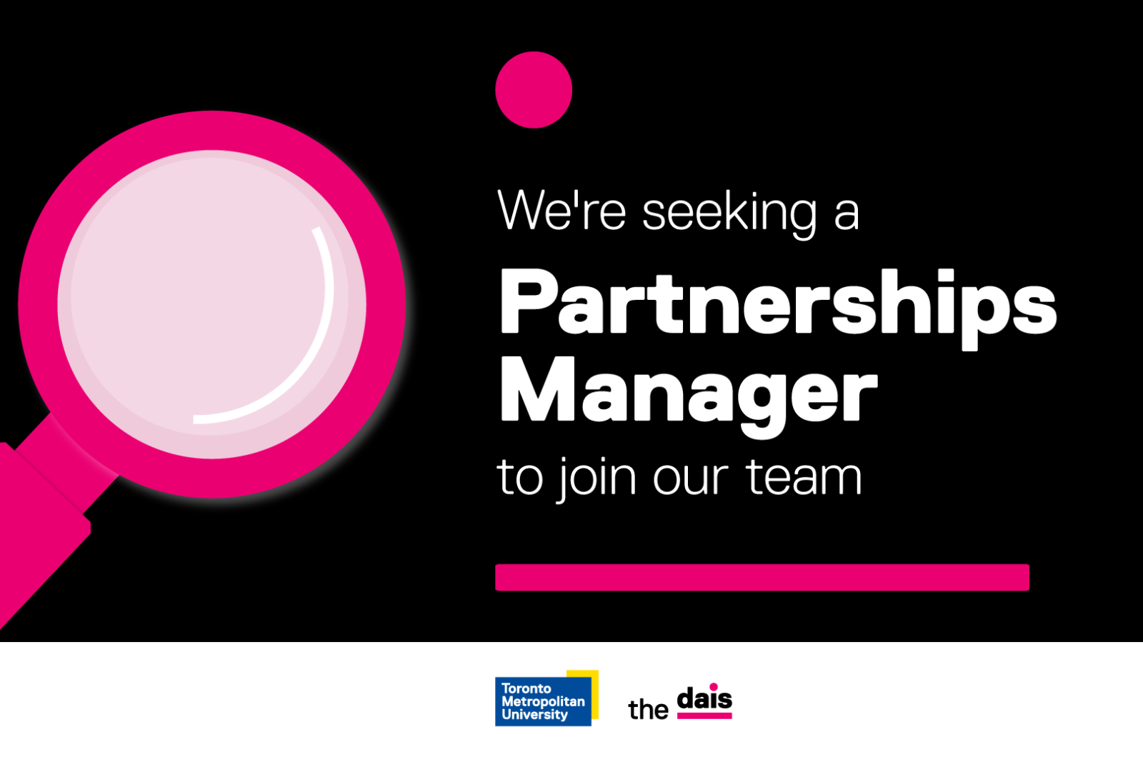 We're seeking a Partnerships Manager to join our team